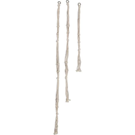 de 3 suspensions pour plantes en macramé style simple 3