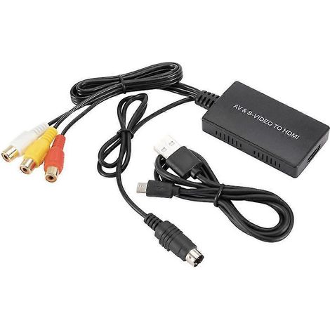 Convertisseur S-Vidéo vers HDMI compatible AV. Adaptateur convertisseur S-Vidéo prenant en charge la résolution 1080p. (1/5)