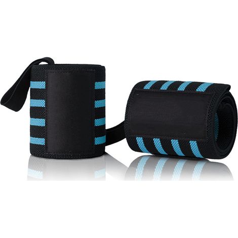 Wrist Wraps - Nylon Heavy-Duty Weightlifting Support With Reinforced Thumb Loop For Powerlifting And Strength Training - Pair (1/5)