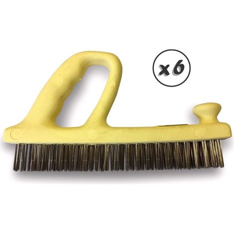 Brosse métallique Forme Rabot - Lot de 6 - Inox dur