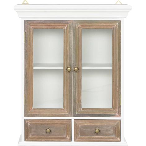 Armoire murale Salon,Meuble bas de Rangement,Meuble TV Blanc 49 x 22 x 59 cm Bois massif -92802 (1/5)