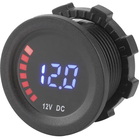 Voltmètre à écran couleur, remplacement pour modification de véhicule, affichage LED DC 12V, sans panneau (1/5)