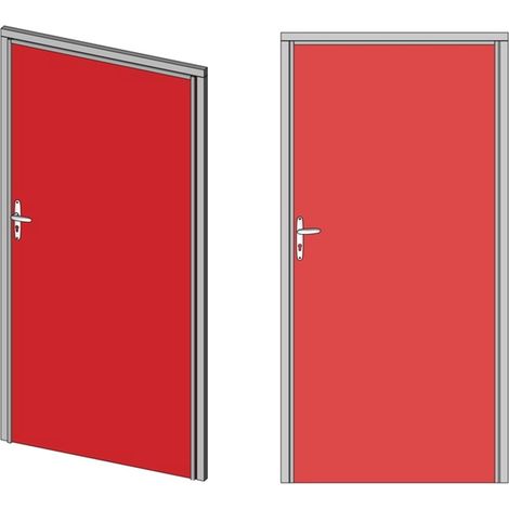 Kit cadre anti-pince double U pour porte hauteur 2200 mm et largeur 1000 mm marron - DEVISMES