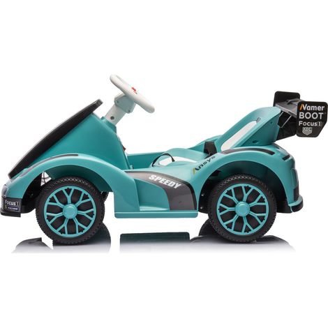 Karting électrique pour enfants, voiture électrique 12V avec télécommande, ceinture de sécurité, démarrage progressif, musique, véhicule électrique 4 roues pour enfants, cadeau pour garçons et filles (1/5)