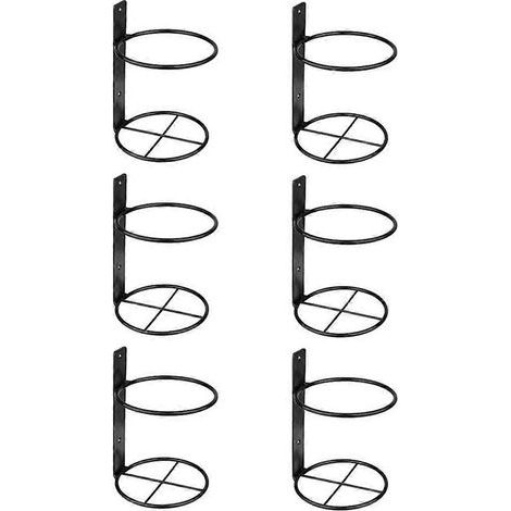 Porte-bouteilles mural. lot de 6. présentoir à bouteilles en métal pour le rangement du vin. (1/5)