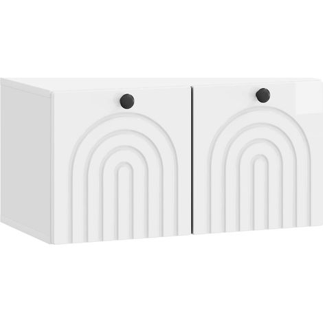Wall-Mounted TV Cabinet High Gloss White 59.5 x 31 x 30 cm vidaXL