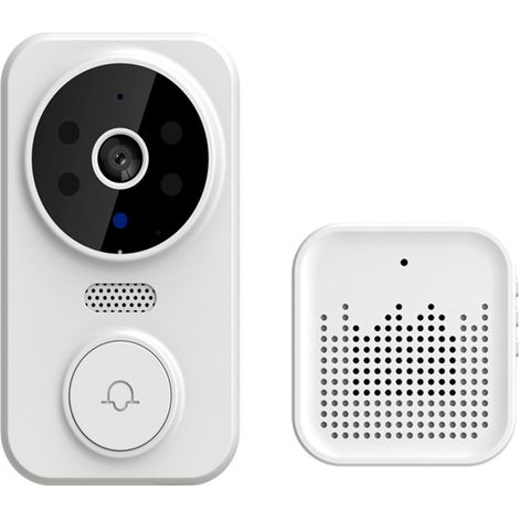 Caméra de sécurité sans fil avec sonnette vidéo Tuya maison intelligente Wifi porte cloche extérieure sans fil sonnette caméra carillon conversation bidirectionnelle interphone Vision nocturne Install (1/5)