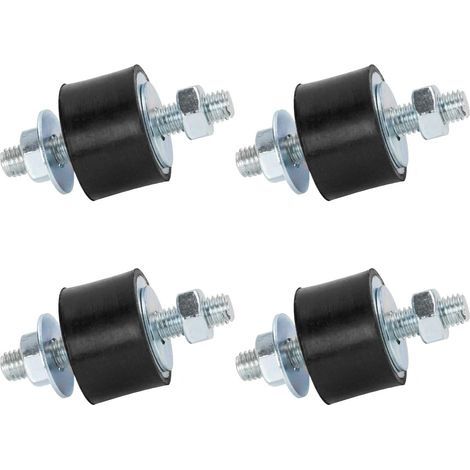 Block Silent Exhaust Male Rubber Studs Damper M8 40x30mm 4 Pack Anti Vibration Isolator Mount Vibration Insulation for Mini Split Heat Pumps, Air Compressors (1/5)