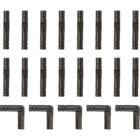 Lot de 20 charnières invisibles en laiton, 4 x 25 mm, petites charnières dissimulées pour boîtes à bijoux, noires (1/5)