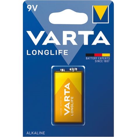 VARTA - Pile alcal. longlife 6LR61 9V blister de 1 (1/2)