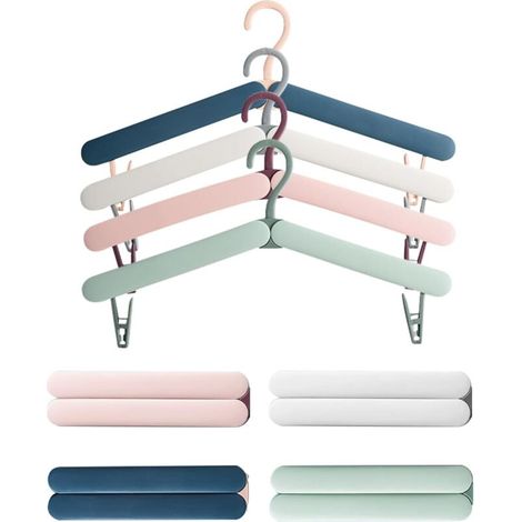 Cintres de voyage peu encombrants, lot de 4, compacts, portables et pliables (1/5)