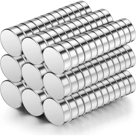 100 Stück Kühlschrankmagnete, Neodym-Magnete, ultrastarke magnetische Whiteboard-Magnete für Kühlschrank, interaktives Whiteboard, Bilder, DIY (5 x 2 mm) (1/4)