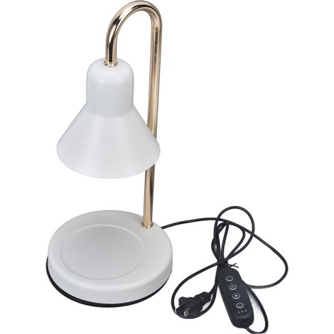 Designer-Duftlampe mit Schmelzfunktion, Duftkerzen-Diffusor, einstellbarer Timer und Dimmer, weiß (US-/Japan-Version, Timer + Dimmer), 110–240-V-Sockel, Kerze nicht enthalten (1/5)