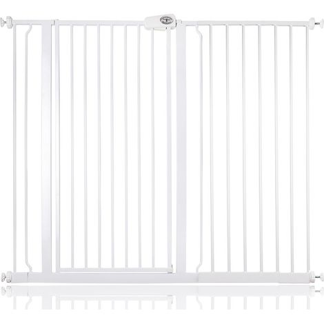 Bettacare Child and Pet Gate, 126.7cm - 134.3cm, White, Extra Tall Gate 104cm in Height, Pressure Fit Stair Gate