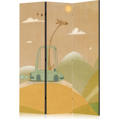 Paravent artgeist double-face toile flizelin bois 135 cm x 172 cm