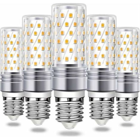 LED-Maiskolbenlampe E27, 16 W, 6000 K warmweiß, 900 lm, helle Pendelleuchte (230 V), 360°-LED-Abstrahlwinkel, 5er-Pack