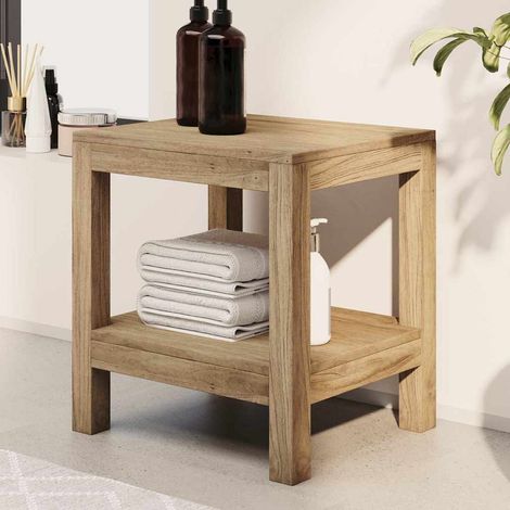 Bathroom Side Table 45x35x45 cm Solid Wood Teak vidaXL (1/5)