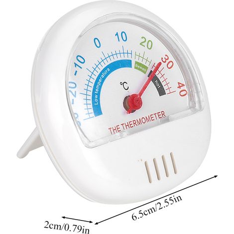Thermomètre pour réfrigérateur-congélateur, grand cadran (mécanique blanc) (1/5)