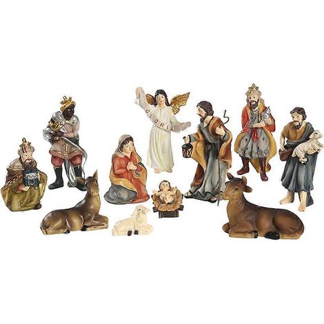 Crèche, crèche dessinée à la main, ensemble de crèche, décoration religieuse - JBMEDIA (1/4)
