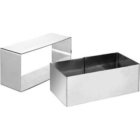 ibili Stampo rettangolare di alta qualità argento 12x6x4,5 cm