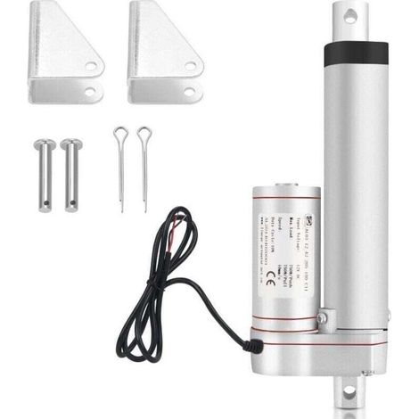 1500N Linéaire Moteur Actionneur , XU,Actuateur Electrique Verin DC 12V 100mm, composant performant, puissant et silencieux, matériaux résistants, conforme normes industrielles --Crezuo (1/4)
