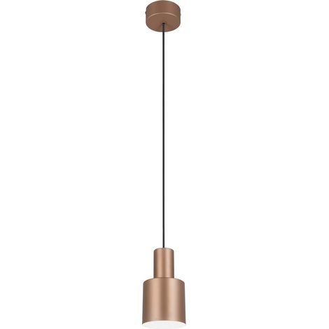 Suspension minimaliste café cylindre métal E27 10W ELIOR (1/5)