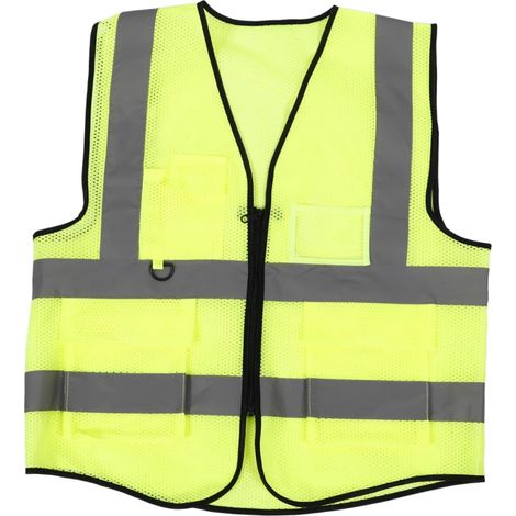Gilet de sécurité réfléchissant haute visibilité pour bénévoles, double poche, pratique et (1/5)