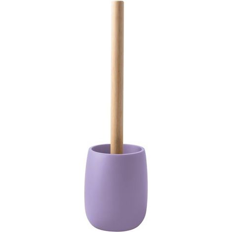Brosse wc avec support Polyresine & bois SVEN Lavande mat Spirella