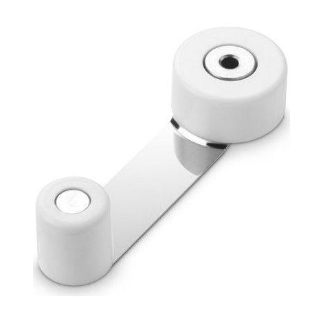 FPLUS tope retenedor blanco blister , Tope retenedor giratorio.
Fabricado en acero inoxidable en la base y de plastico pvc para absorber los golpes.
Incluye adhesivo de alta calida