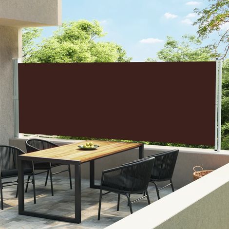 Ausziehbare Seitenmarkise,Windschutz Sonnenschutz Markise,Balkon Sichtschutz 600x160 cm Braun RGDCH426861 (1/5)