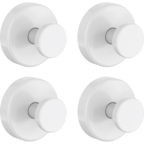 Ganci per doccia con ventosa, ganci portasciugamani rimovibili, adatti per finestre del bagno, porte in vetro e pareti ganci per accappatoi - confezione da 4, bianchi (1/5)