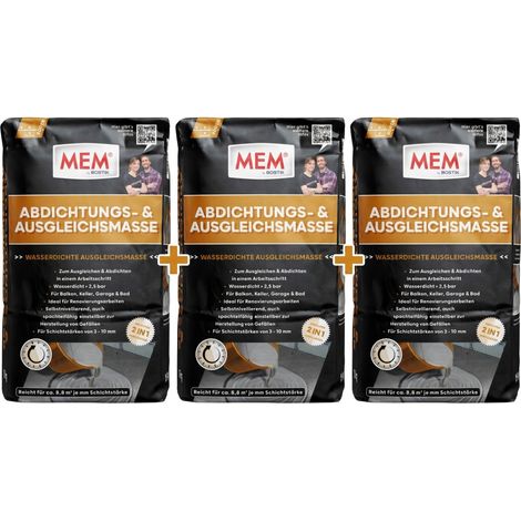 MEM Abdichtungs- & Ausgleichmasse 15 kg 3-er Pack Bodenausgleichsmasse