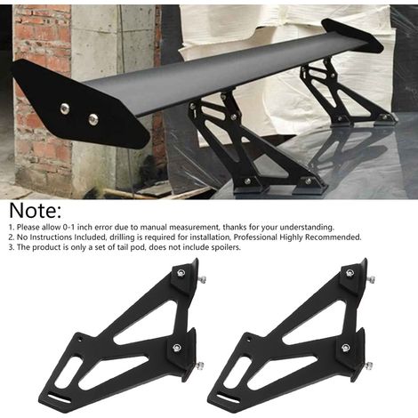 Universeller CNC-gefräster Heckspoiler aus Aluminium für Pkw, Heckhalterung, Befestigungssatz, Rennspoiler für Limousinen, Autoteile. (1/5)