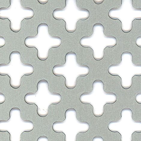 Alberts 466886 Lamiera forata, alluminio, anodizzato argento, 600 x 1000 x 0,8 mm