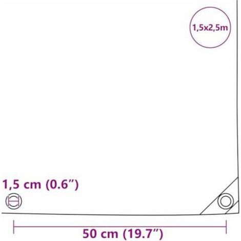 Bâche en toile PVC - vidaXL - Orange - 1,5 x 2,5 m - 650g/m² - Étanche - Résistant aux UV - Résistant aux déchirures (1/5)