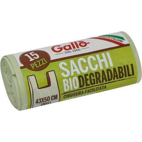 Sacco Immondizia Bio Manici 53X 68 G 12 Pz 10 Gallo
