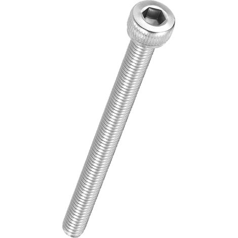 25Pcs Vis à Tête Cylindrique à Six Pans Creux M4-0.7 x 50mm Douille Allen Entièrement Filetée en Acier Inoxydable 304 pour Moteur Électrique, Impression 3D, Argenté (1/5)