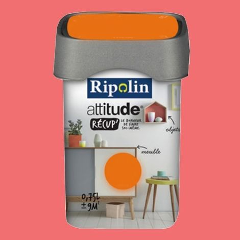 RIPOLIN Peinture Attitude Récup' Corail satin 0,75L 0,75 L (1/2)