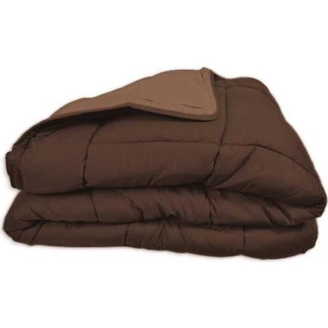 Couette chaude Microfibre 400 gr/m2 CALGARY Choco + Moka 200x200cm