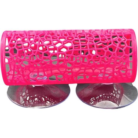 Cachettes pour crevettes et guppys, abris pour combattants, jouets pour poissons, cachettes pour crevettes et guppys, jouet pour créatures aquatiques, rose rouge confortable (1/4)