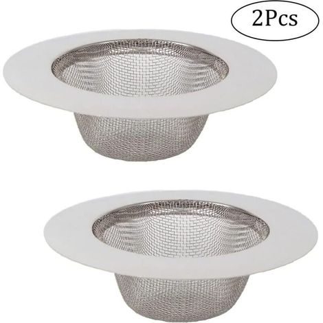 Set di 2 filtri per lavello da cucina, filtro per lavello in acciaio inox, filtro di scarico in acciaio inox, filtro per lavello da cucina, per lavello da cucina, bagno, lavabo, vasca da bagno