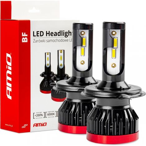 Bombillas LED para coche Canbus serie BF H4/H19 6000K amio-02241 (1/5)
