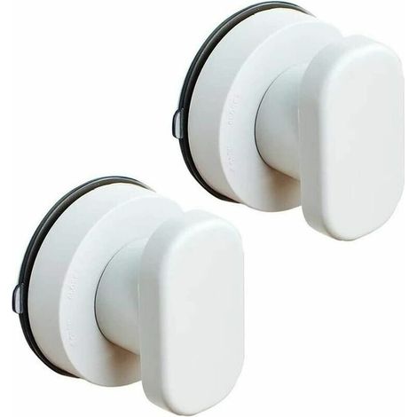 2Pcs Poignée Ventouse Poignée Ventouse Vitre Tiroir Armoire Réfrigérateur Porte Verre Portable Mobilité Poignée Poignées avec Forte Ventouse pour Salle de Bains Blanc (1/5)
