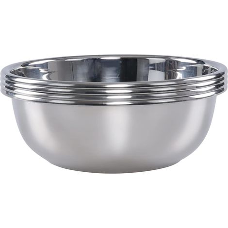 Cadine Lot de 4 Bol Mélangeur Inox, Bols à Mélanger Profonds en Acier Inoxydable pour la Préparation des Aliments (1/5)