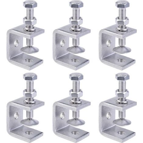 Lot 6 Petites Pinces C Acier Inoxydable – 15-38 mm – Soudage, Charpentier, Ébénisterie (1/5)