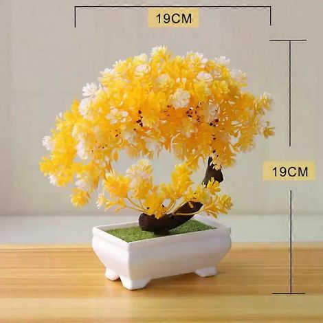 Plantes artificielles en pot, bonsaïs, fleurs vertes artificielles, décorations pour la maison et le jardin, fêtes, Noël, décoration intérieure (1/4)