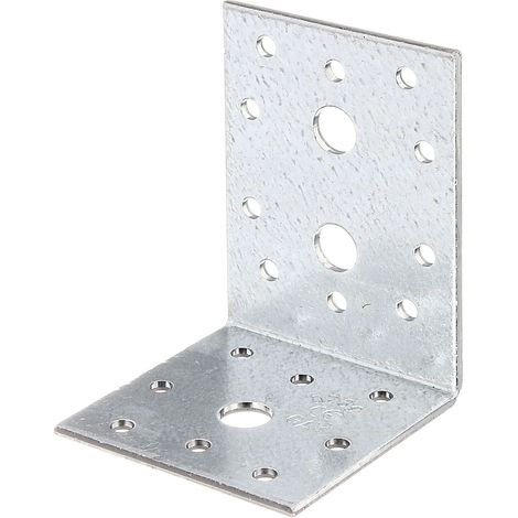 Alberts 866839 Équerre d'assemblage, galvanisée Sendzimir, 60 x 80 x 60 mm, Set de 50 pièces