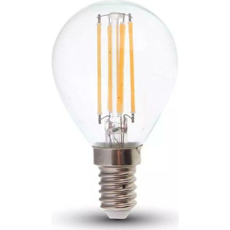 Bombilla LED V-TAC E14 6W 130LM/W Filamento P45 Blanco Cálido
