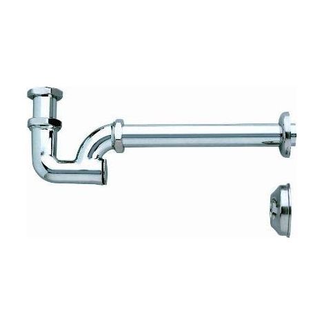 Idro Bric Siphon Für Waschbecken S0865A Messing Hochglanzverchromt 1" 200mm