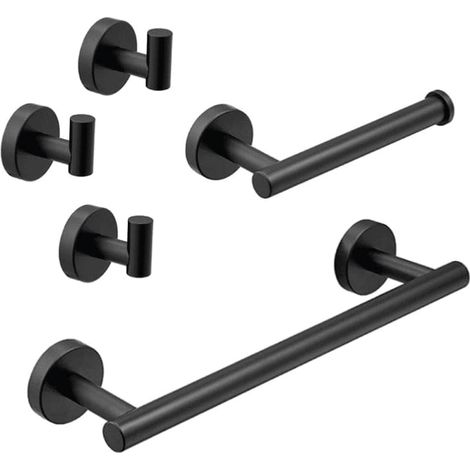 Bad-Accessoires-Set CHARLES 40 Schwarz matt